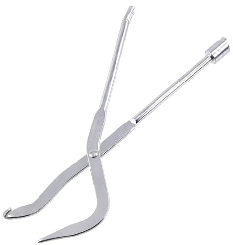 Swpeet 1pc 12 pouces frein pince à ressort, alliage d'aluminium double tête pince à ressort de frein à tambour en acier plaqué ressort de rappel montage et démontage du système de freinage automobile