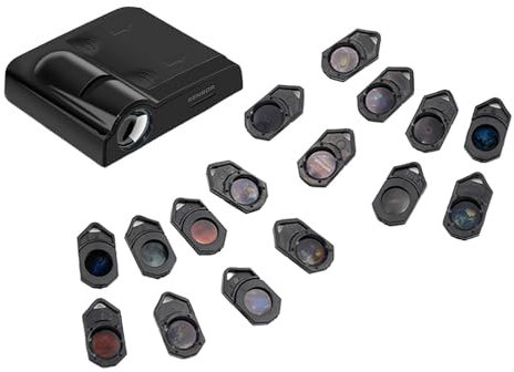 MagiDeal Terre Lune Lampe de Projection Veilleuses Photo Fond avec 16 Films de Projection Enfant Adulte LED Veilleuses Planète Projecteur, Chambre Salon Décoration