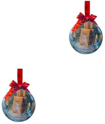 WNDUOKXH 2 Satz von Herrlicher Weihnachtsbaumschmuck für fröhliche Feiertage, Festliche Ornamente, ABS Weihnachtsbaumschmuck, Typ 4, Gelb