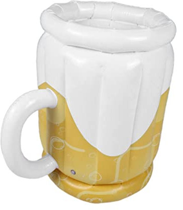Sosoport 1Stk Kühler Aufblasbare Kühlboxen für Partys aufblasbarer biereimer biergläser aufblasbarer Eiskübel Aufblasbarer Bierkübel Getränke EIS Bar Bierfass Container EIS Eimer Weiß
