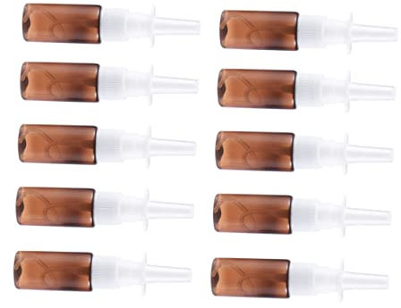 MAGICLULU 30 Stk Sprühflasche mit feinem Nebel schutzkappen Sprühflaschen bernsteinfarbene Sprühflasche Jod nasenspray kleine Fläschchen Mini Pumpflasche Flasche mit Nasenspray feinen Nebel