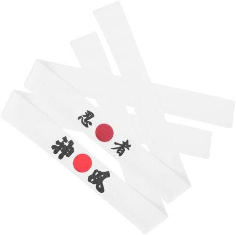 LIFKOME 2stücke Japanisches Koch-stirnband Atmungsaktivem Material Für Karate Yoga Laufen Und Weiß Vielseitig Einsetzbar Für Sport Und Kostüme