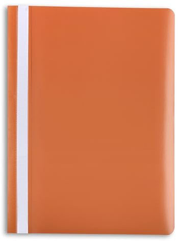 itenga Schnellhefter A4 Plastik stabil PP Kunststoff Sicht Hefter Mappe TÜRKIS genarbt 1 Stück (orange)