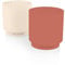 LARS NYSØM Juego de Salero y Pimentero | Salero y Pimentero de Acero Inoxidable con Moderno Diseño Minimalista, Fácil Recarga (Red/Beige)