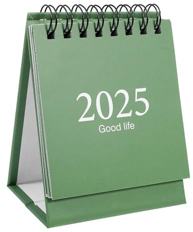 STOBOK Tischkalender 2024–2025 Mini-Tischkalender 18 Monate Stehend Flip- Planer Bürokalender Für Büro Und Zuhause (Juli 2024–Dezember 2025)