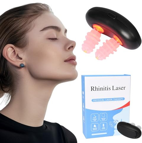 Pumwoy Respirelief Rotlicht Nasaltherapiegerät, Rotlicht-Nasentherapie-Instrument Rotlicht-Nasentherapie für Nase, Physiotherapie-Nasenberuhigungsgerät Linderung der Rhinitis-Symptome