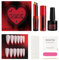 Halloween-Make-up-Set, 4-teilig, Halloween-Gesichtsfarbe, Lidschatten, doppelter Farbverlauf, Perlmutt, Lippenstift, , für Nail Art, tragbar, Plasma