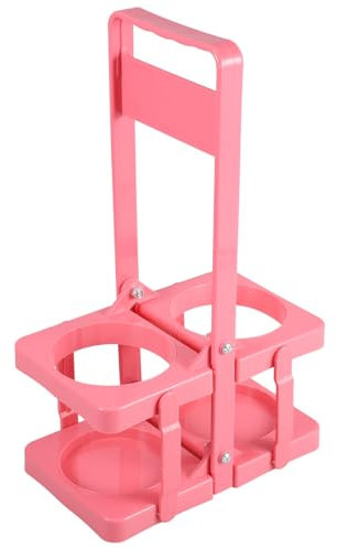 VOSAREA Flaschenträger Aus Kunststoff Bierflaschen Aufbewahrungshalter Weinständer Flaschen Organizer Rosa