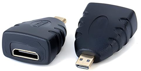 RHINORO HDMI Micro to HDMI Mini Video Adapters, 2 Pack, Support 4K @ 30Hz
