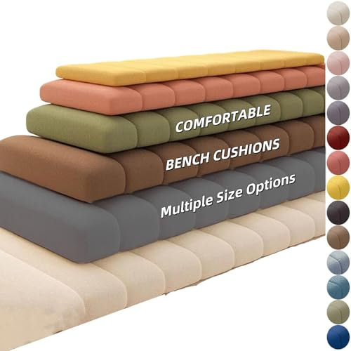 Sitzkissen für den Innenbereich, wasserdicht, Teddy-Wolle, Erkerfenster-Matte mit verdicktem Schaumstoffschwamm, rutschfeste Bankkissen für den Innenbereich (125 x 35 x 4,5 cm)