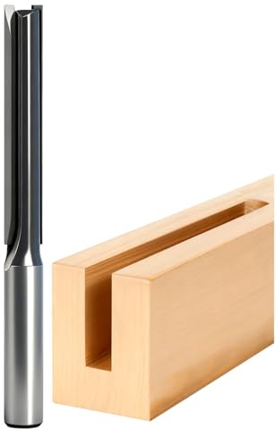 SICWOOD Extra Long 3 Straight Plunge Router Bit 1/2 Shank, Carbide-Tipped 2-Flute Bit for Deep Wood Grooving, Slotting & CNC Machining