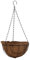 BESCH Macetero Colgante Fibra de Coco Base Acero para Soporte de Macetas de Estilo Cadena para Colgar en habitación, salón o balcón 25 Ø x 14 cm