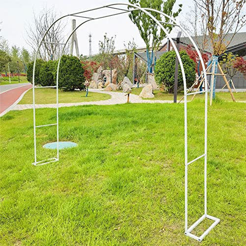 Metall Gartenlaube Hochzeit Bogen Spalier für Kletterpflanzen weiß 2,4 m breit x 2,2 m hoch