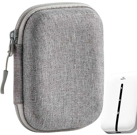 Router Storage Organiser Box - WiFi Hotspot Holder - Case with Cable Management, Wall Mounted Network Shelf, WiFi Hotspot Travel Carry Case, Spacious Cover for Modem, Cable, Adapter and Media