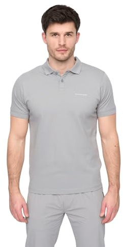 Duck and Cover - Mens 'LIMATAR' Everyday Essential Short Sleeve Regular Fit Cotton Polo Shirt (S, Grey)