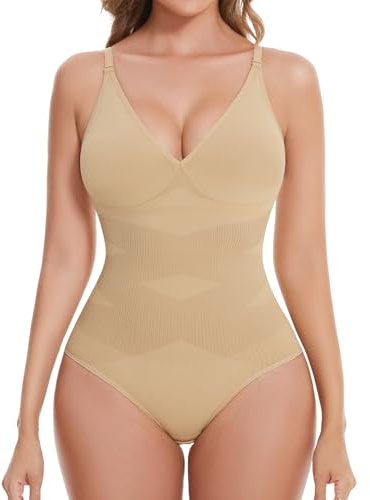 Shapewear Damen Bauchweg Sexy Figurformende Triangel Unterwäsche Bodysuits | mit V-Ausschnitt shape wear