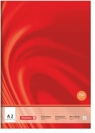 BRUNNEN Zeichenblock Vivendi, DIN A2, 10 Blatt, 150g/m², 2-seitig perforiert