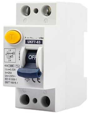 Disjoncteur à courant différentiel résiduel UKF7 2P, disjoncteur de fuite 30mA 300mA 16A 25A 40A type AC(25A 30mA)