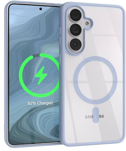 EAZY CASE Hülle für Galaxy S26 Plus kompatibel mit Qi Charging Ultra Aufprallschutz Stoßfest und Kratzfest dünne Schutzhülle mit Kameraschutz Silikon Cover Clear Hybrid Handy Case Hell Blau