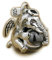 LINSION 9s007-Jp Anhänger Elefant Dumbo Sterling-Silber 925 Zirkonia Weiß