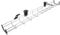 Allcam CT60 60cm Long Under Desk Cable Tray Basket Galvanized Steel Mesh Cord Tidy w/Mounting Bracket, Cover & End cap