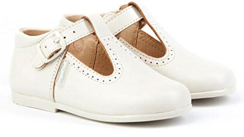 Angelitos Pepitos de niño de Piel Color Beige. Marca Modelo 503. Calzado Infantil Hecho en España. Número 20