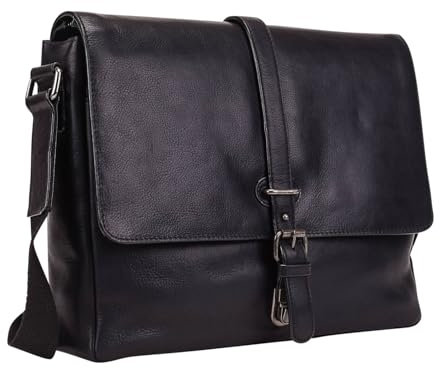 Leonhard Heyden Roma Messenger Bag M Black