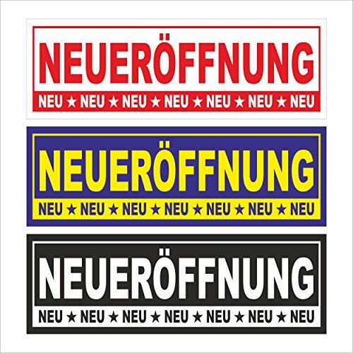 Neueröffnung – freie Farbwahl – 250x70cm - stabile 520g PVC Werbe-plane – in 3 Größen (150x50cm, 250x70cm, 300x100cm) verfügbar – P00002-013-2500x700-RV