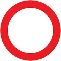 Ferretelix® Panneau Routier Métallique R-100 | Circulation Interdite | 50 cm de Diamètre | Panneau de Signalisation Résistant pour Zones Privées, Chantiers ou Voies Fermées