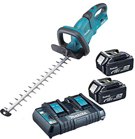 Makita DUH551PT2 Twin LXT 18v / 36v Li Ion Hedge Trimmer 2 x 5.0ah Dual Charger