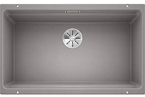BLANCO ETAGON 700-U – Granitspüle aus SILGRANIT für die Küche für 80 cm breite Unterschränke – Unterbau – grau – 525169