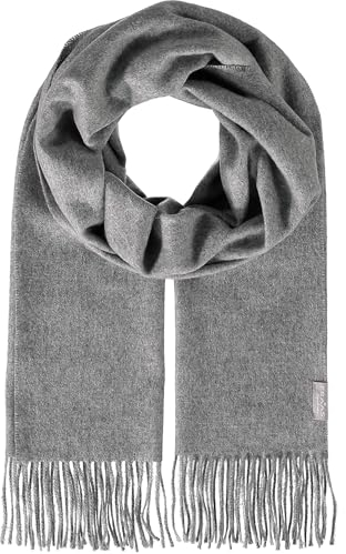 FRAAS Kaschmir Schal 42 x 190 cm - Stola aus 100% reinem Kaschmir für Damen - einfarbige Stola - Wärmend und Hautfreundlich Grau