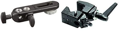 Manfrotto 143BKT Camera/Umbrella Bracket, Black with Manfrotto Super Clamp without Stud, Black