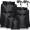 wasserdichte Trockentaschen Trockenbeutel Set 15 L+ 8 L +5 L+4 L+3 L+ 2 L wasserdichte Packsäcke Leichte Säcke und 2 Lange Verstellbare Schultergurte (Schwarz, 6 Stücke)