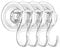 Jeowoqao Multi-Purpose Suction Cup Hooks, Strong Reusable Vacuum Heavy Duty 6.6LBS Suction Hooks for Bathroom Window Glass Kitchen, Hangers for Towel Loofah Utensils Christmas Wreath (4)