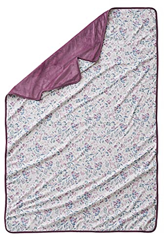 Vertbaudet Kinder Samt-Decke WUNDERLAND aubergine/Mehrfarbig Bedruckt ONE Size