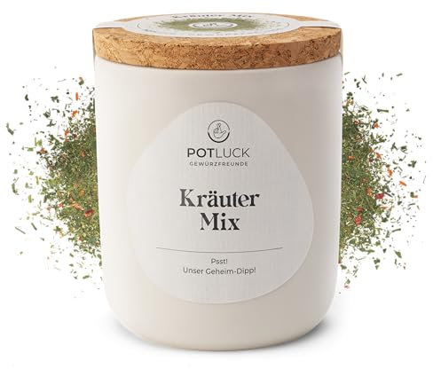 POTLUCK I Kräuter Mix I Gewürzzubereitung im Keramiktopf I 50g I Vegan, glutenfrei und mit natürlichen Inhaltsstoffen