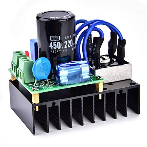 Gleichrichter, praktischer 10A AC-DC-Wandler-Platinennetzteil-Gleichrichter, 0-220VAC bis 0-311VDC für Ausgang 0-311Vdc Leistungsanzeigefunktion Universal