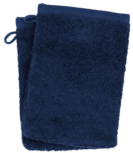 Lot de 2 Gants de Toilette 16x21 cm Softy Bleu Marine