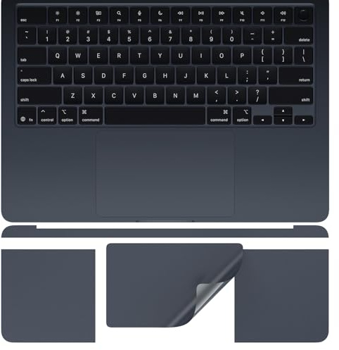 CaseBuy Protection intégrale des repose-poignets (3 en 1) pour MacBook Air M2 M3 M4 13,6 A2681 A3113 A3240 2025-2022 – Housse de protection anti-rayures pour clavier M2 M3 M4 MacBook Air 13,6