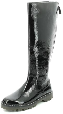 Kickers Deckboot, Stivali Donna, Nero Verniciato, 38, Nero , 38 EU