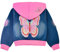 Peacolate 3-10Years Little Big Girls Pink Hoodie Butterfly Denim Jacket(3-4Years)