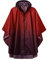 Regen Poncho Jacke Mantel für Erwachsene mit Kapuze wasserdicht mit Reißverschluss im Freien, Rot+Violett