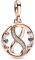 PANDORA ME Unendlichkeitssymbol Medaillon mit 14 Karat rosévergoldeter Metalllegierng, Cubic Zirkonia in blau und klar, Kompatibel ME Armbändern, 782696C01