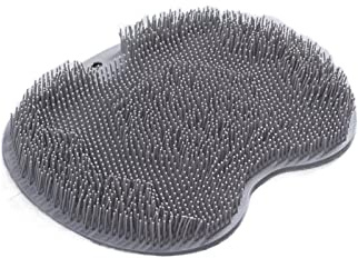 XTYPE Silicone Exfoliant Douche Massage Grattoir Antidérapant Bain Gommage Tampon Pied Lavage Brosse Salle De Bain Outil Tapis Frotter Dos Ventouse Brosses (Color : Grijs)