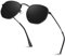 Sunier Sonnenbrille Damen Herren Polarisiert,Mode Apace Polygon Sonnenbrille Damen, Ultraleichter Sechseckige Metallrahmen 100% UV400 Schutz