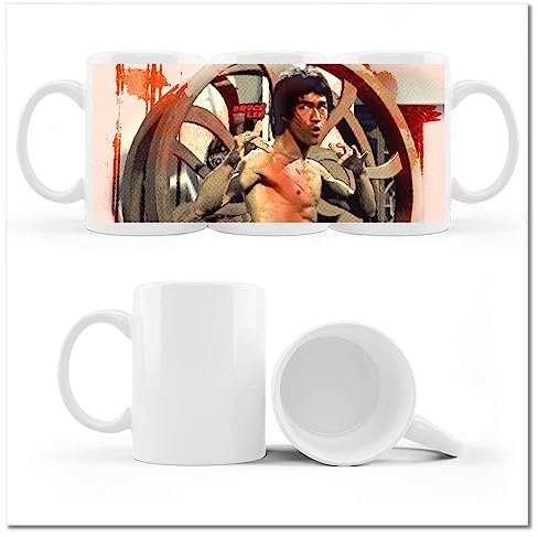 Kaffee-Teetasse Tasse mit Foto Bruce Lee Kung Fu Nr. H7803Z_Cup