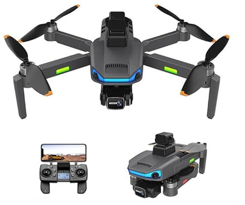 LUXWALLET Aerofly X Hawk – 5 Ghz WiFi GPS Drone - Laser Obstacle Avoidance - 3 Axis Gimbal Drone – Borstelloze Motor – Return To Home - Zwart