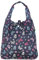 ECO CHIC Lightweight Foldable Reusable Shopping Bag Water Resistant Tote Bag (Monarch Butterflies Black)