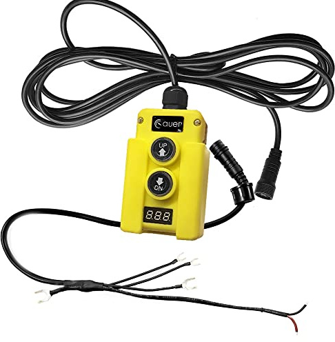 Kabelfernbedienung für einwirkende Hydraulikpumpe, Kompaktaggregate, Hydraulikaggregate 12 und 24 Volt - Anhänger, LKW-Kipper ... mit Kabelbaum (mit LED-Anzeige)